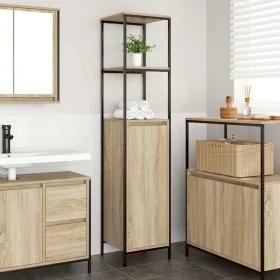 Mueble de baño con estantes roble Sonoma 36x35x165 cm by , bathroom vanities - Ref: Foro24-861908, Price: 70,95 €, Discount: %