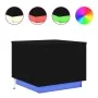 Mesa de centro con luces LED roble negro 50x50x40 cm de , Mesas de centro - Ref: Foro24-862259, Precio: 69,93 €, Descuento: %