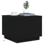 Mesa de centro con luces LED roble negro 50x50x40 cm de , Mesas de centro - Ref: Foro24-862259, Precio: 69,93 €, Descuento: %