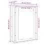 Armario con espejo para baño de madera roble negro 42x12x60 cm de , Tocadores de baño - Ref: Foro24-862231, Precio: 50,66 €, ...