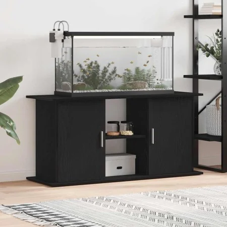 Soporte para acuario de madera de roble negro 121x41x58 cm by , Aquarium supports - Ref: Foro24-862154, Price: 113,79 €, Disc...