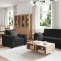 Juego de sofás con cojines 3 piezas terciopelo negro von , Sofas - Ref: Foro24-3324623, Preis: 640,04 €, Rabatt: %