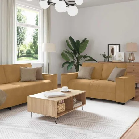 Juego de sofás con cojines 2 piezas terciopelo marrón by , Sofas - Ref: Foro24-3324707, Price: 458,42 €, Discount: %