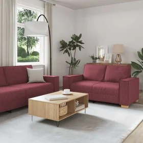 Juego de sofás con cojines 2 piezas tela rojo tinto von , Sofas - Ref: Foro24-3324694, Preis: 467,07 €, Rabatt: %