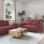 Juego de sofás con cojines 2 piezas tela rojo tinto von , Sofas - Ref: Foro24-3324694, Preis: 467,07 €, Rabatt: %