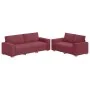Juego de sofás con cojines 2 piezas tela rojo tinto von , Sofas - Ref: Foro24-3324694, Preis: 467,07 €, Rabatt: %