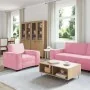 Juego de sofás con cojines 3 piezas terciopelo rosa de , Sofás - Ref: Foro24-3324621, Precio: 669,26 €, Descuento: %