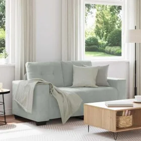 Sofá Loveseat gris claro 120 cm terciopelo von , Sofas - Ref: Foro24-4105110, Preis: 213,34 €, Rabatt: %