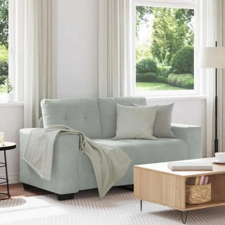 Sofá Loveseat gris claro 120 cm terciopelo de , Sofás - Ref: Foro24-4105110, Precio: 213,31 €, Descuento: %