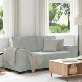 Sofá de 2 plazas de terciopelo gris claro 140 cm von , Sofas - Ref: Foro24-4105020, Preis: 218,01 €, Rabatt: %