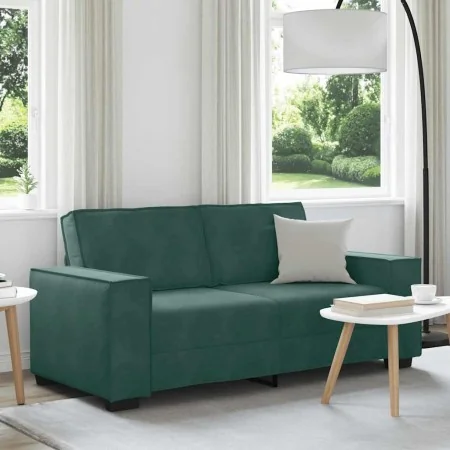 Sofá de 2 plazas de terciopelo verde oscuro 140 cm de , Sofás - Ref: Foro24-4105022, Precio: 214,80 €, Descuento: %