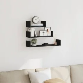 Estantes de pared 3 uds. Madera de ingeniería de roble negro von , Regale und Regale - Ref: Foro24-862405, Preis: 20,18 €, Ra...