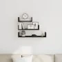 Estantes de pared 3 uds. Madera de ingeniería de roble negro by , Shelves and shelves - Ref: Foro24-862405, Price: 20,41 €, D...