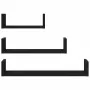 Estantes de pared 3 uds. Madera de ingeniería de roble negro by , Shelves and shelves - Ref: Foro24-862405, Price: 20,41 €, D...