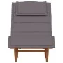 Tumbona mecedora con cojín de madera maciza de acacia by , Loungers - Ref: Foro24-4103883, Price: 166,60 €, Discount: %