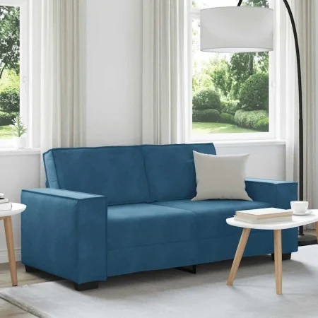 Sofá de 2 plazas terciopelo azul 140 cm by , Sofas - Ref: Foro24-4105029, Price: 214,84 €, Discount: %
