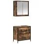 Set de muebles baño 2 pzas madera contrachapada roble ahumado von , Badezimmermöbel - Ref: Foro24-3328366, Preis: 121,29 €, R...