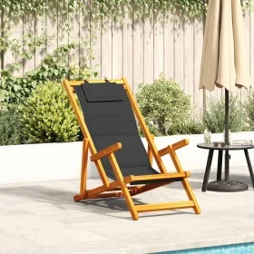 Silla de playa plegable con reposabrazos negra von , Gartenstühle - Ref: Foro24-4108066, Preis: 85,43 €, Rabatt: %