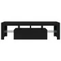 Mueble de TV con luces LED roble negro 140x36,5x40 cm de , Muebles TV - Ref: Foro24-862030, Precio: 104,99 €, Descuento: %