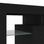 Mueble de TV con luces LED roble negro 140x36,5x40 cm de , Muebles TV - Ref: Foro24-862030, Precio: 104,99 €, Descuento: %