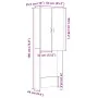 Mueble para lavadora roble negro 64x25,5x190 cm de , Accesorios para lavadoras y secadoras - Ref: Foro24-862064, Precio: 102,...