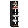 Zapatero de madera de roble negro 25x27x102 cm by , Shoe racks and shoe organizers - Ref: Foro24-862066, Price: 50,20 €, Disc...