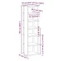 Zapatero de madera de roble negro 25x27x102 cm by , Shoe racks and shoe organizers - Ref: Foro24-862066, Price: 50,20 €, Disc...