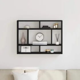 Estante de pared roble negro 75x16x55 cm madera de ingeniería by , Shelves and shelves - Ref: Foro24-862047, Price: 41,02 €, ...