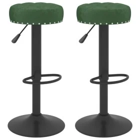 Taburetes de cocina 2 unidades terciopelo verde oscuro by , Kitchen stools - Ref: Foro24-332998, Price: 102,32 €, Discount: %