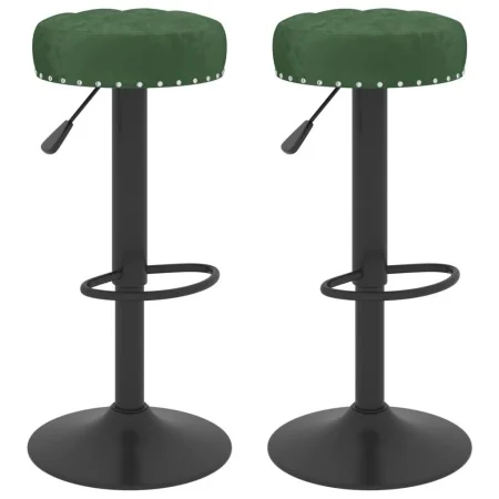 Taburetes de cocina 2 unidades terciopelo verde oscuro de , Taburetes de cocina - Ref: Foro24-332998, Precio: 102,32 €, Descu...