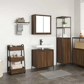 Set de muebles baño 2 pzas madera contrachapada marrón roble von , Badezimmermöbel - Ref: Foro24-3328393, Preis: 119,41 €, Ra...