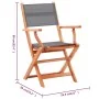Sillas jardín plegables 8 uds madera eucalipto textilene gris by , Garden chairs - Ref: Foro24-3086965, Price: 522,84 €, Disc...