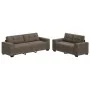 Set de Sofá de 2 Piezas con Cojines en Cuero Sintético Gris Oscuro by , Sofas - Ref: Foro24-3324720, Price: 506,60 €, Discoun...