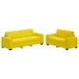 Juego de Sofá de 2 Piezas con Cojines de Terciopelo Amarillo de , Sofás - Ref: Foro24-3324727, Precio: 464,40 €, Descuento: %