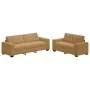 Conjunto de Sofá de 2 Piezas con Cojines de Terciopelo Marrón by , Sofas - Ref: Foro24-3324728, Price: 464,43 €, Discount: %