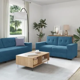 Juego de Sofá de 2 Piezas con Cojines de Terciopelo Azul by , Sofas - Ref: Foro24-3324730, Price: 464,43 €, Discount: %