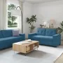 Juego de Sofá de 2 Piezas con Cojines de Terciopelo Azul by , Sofas - Ref: Foro24-3324730, Price: 464,43 €, Discount: %