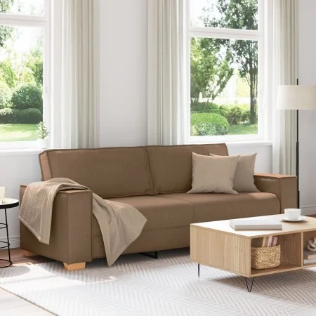 Sofá de 3 plazas Marrón 180 cm Tela by , Sofas - Ref: Foro24-4104994, Price: 262,00 €, Discount: %