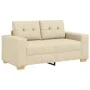 Sofá Loveseat Crema 120 cm Tela by , Sofas - Ref: Foro24-4105075, Price: 214,07 €, Discount: %