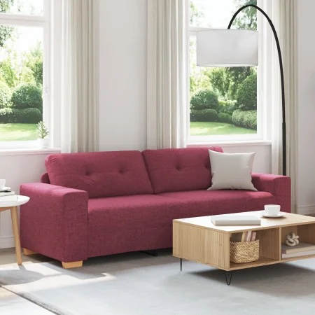 Sofá de 3 plazas burdeos de 180 cm en tela by , Sofas - Ref: Foro24-4105091, Price: 261,44 €, Discount: %