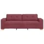 Sofá de 3 plazas burdeos de 180 cm en tela by , Sofas - Ref: Foro24-4105091, Price: 261,44 €, Discount: %