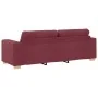 Sofá de 3 plazas burdeos de 180 cm en tela by , Sofas - Ref: Foro24-4105091, Price: 261,44 €, Discount: %