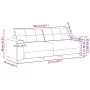 Sofá de 3 plazas burdeos de 180 cm en tela by , Sofas - Ref: Foro24-4105091, Price: 261,44 €, Discount: %