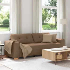 Sofá de 3 plazas Marrón 180 cm Tela by , Sofas - Ref: Foro24-4105092, Price: 261,44 €, Discount: %