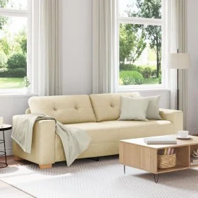 Sofá de 3 plazas Crema de 180 cm en tela von , Sofas - Ref: Foro24-4105095, Preis: 261,44 €, Rabatt: %