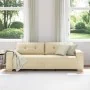 Sofá de 3 plazas Crema de 180 cm en tela by , Sofas - Ref: Foro24-4105095, Price: 261,44 €, Discount: %