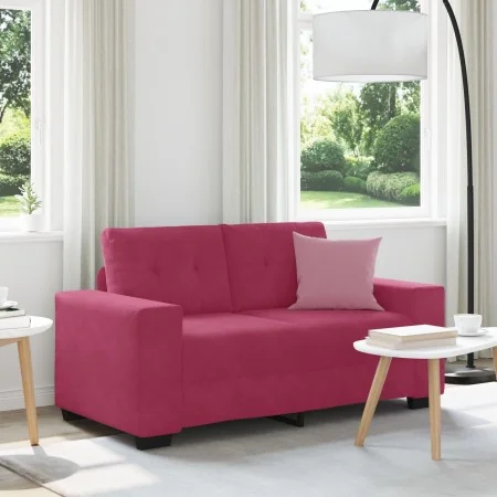Sofá Loveseat Rojo Vino 120 cm de Terciopelo by , Sofas - Ref: Foro24-4105114, Price: 210,76 €, Discount: %