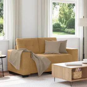Sofá Loveseat Marrón de Terciopelo de 120 cm de von , Sofas - Ref: Foro24-4105117, Preis: 210,76 €, Rabatt: %