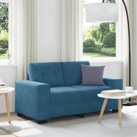 Sofá Loveseat Azul 120 cm de Terciopelo by , Sofas - Ref: Foro24-4105119, Price: 210,76 €, Discount: %