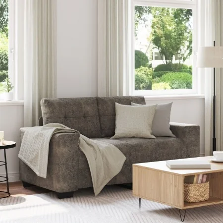Sofá Loveseat Gris Oscuro de 120 cm en Cuero Sintético by , Sofas - Ref: Foro24-4105121, Price: 229,33 €, Discount: %